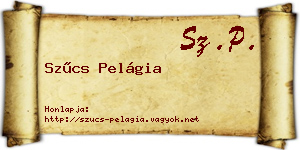 Szűcs Pelágia névjegykártya